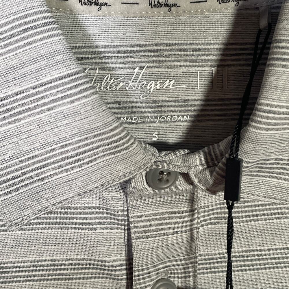 Walter Hagen Men's  performance 11 Golf Polo  grey/white small - Picture 3 of 8